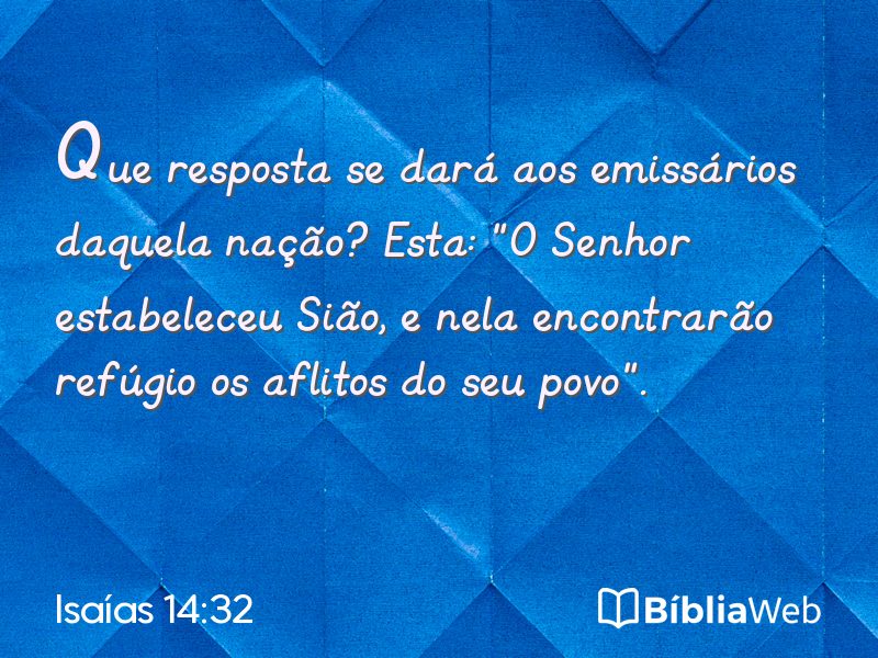 Isaías 14:32 em imagem para compartilhar