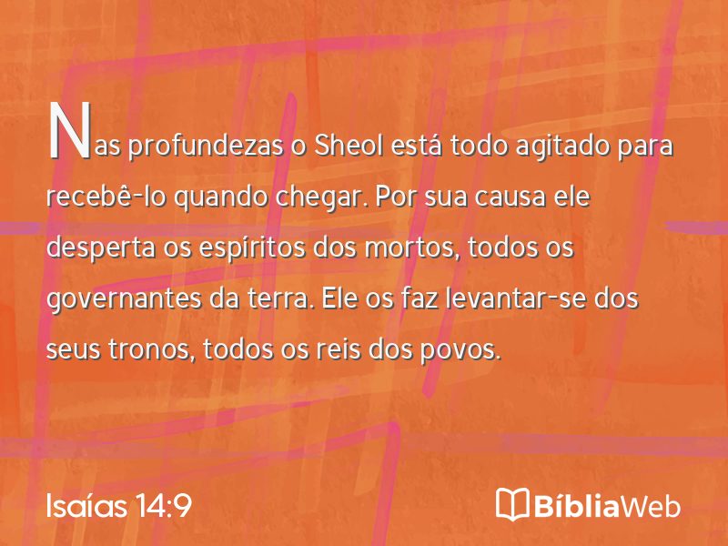 Isaías 14:9 em imagem para compartilhar