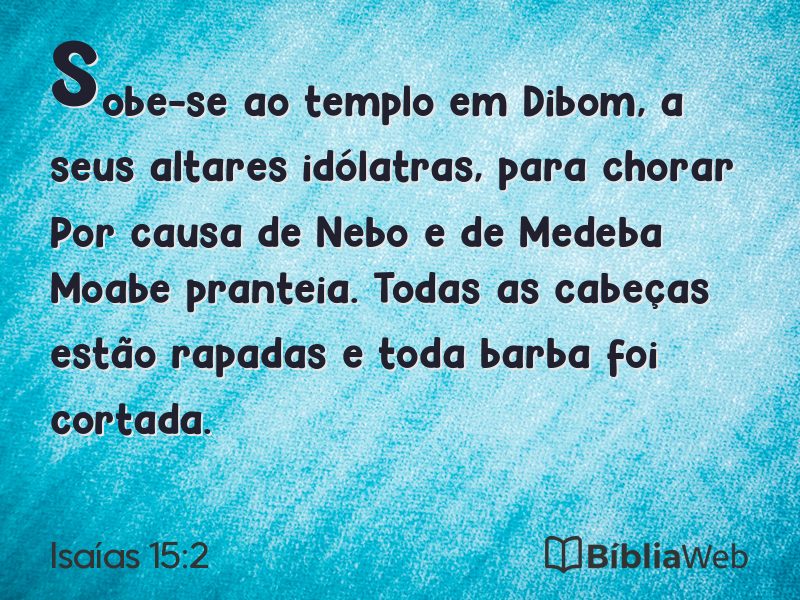 Isaías 15:2 em imagem para compartilhar