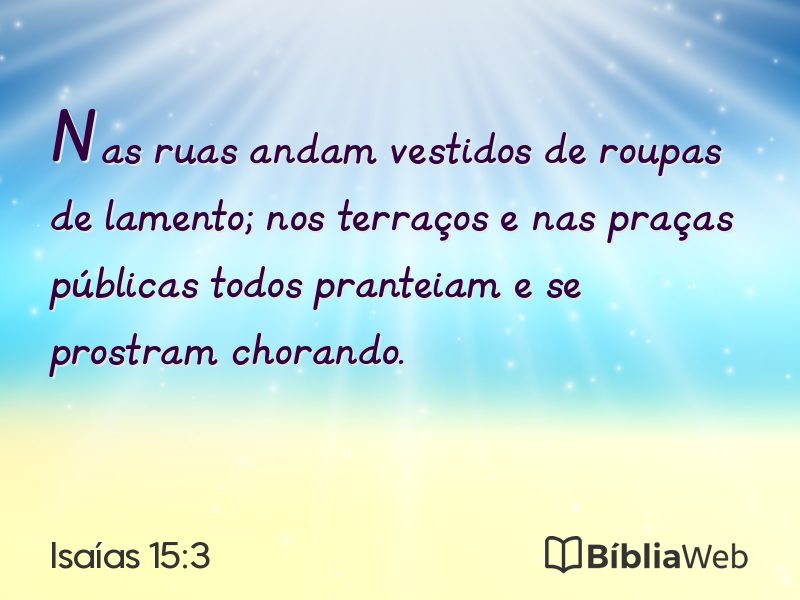 Isaías 15:3 em imagem para compartilhar