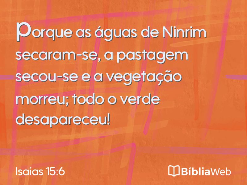 Isaías 15:6 em imagem para compartilhar
