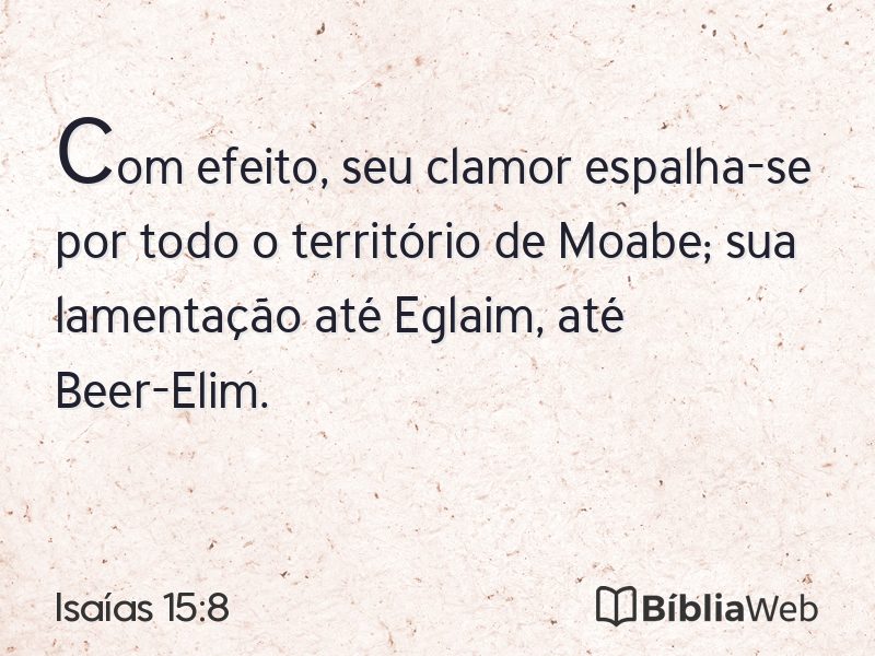 Isaías 15:8 em imagem para compartilhar