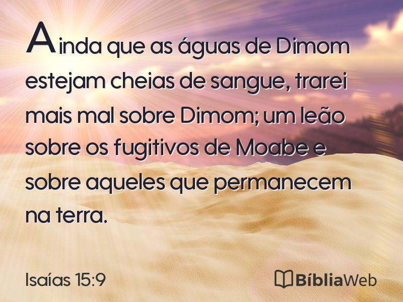 Isaías 15:9 em imagem para compartilhar