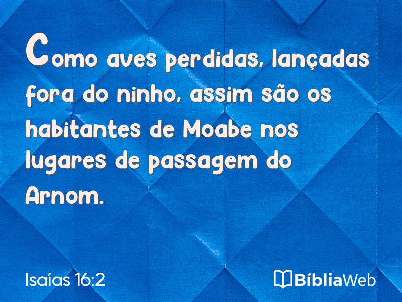 Isaías 16:2 em imagem para compartilhar