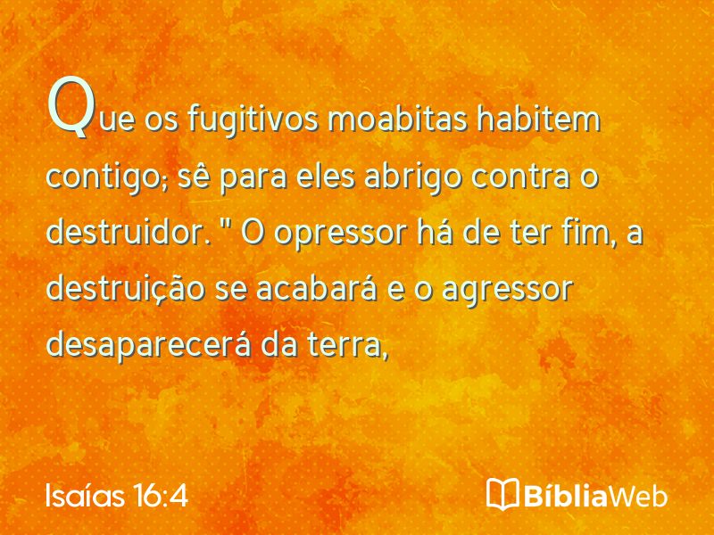 Isaías 16:4 em imagem para compartilhar