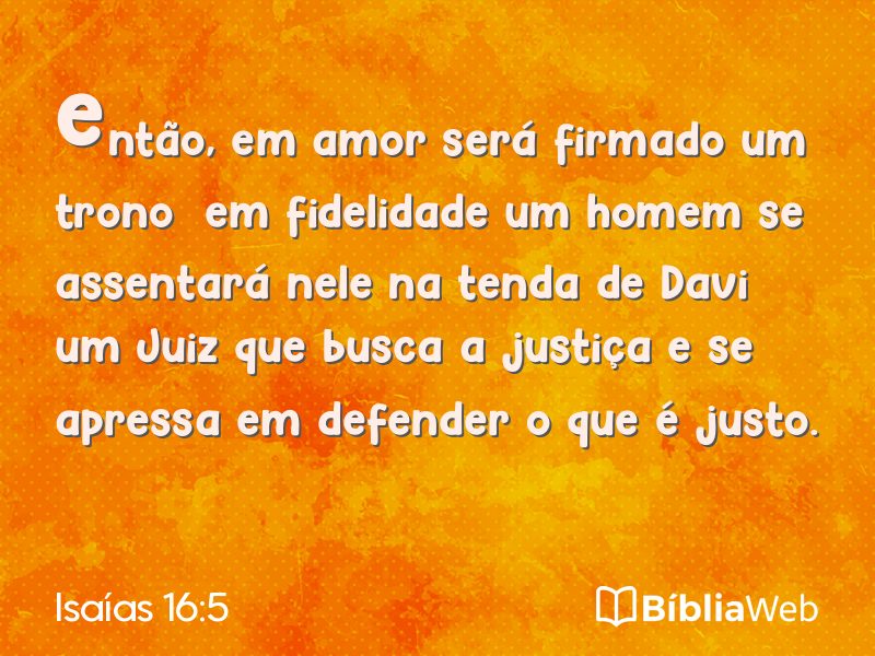 Isaías 16:5 em imagem para compartilhar