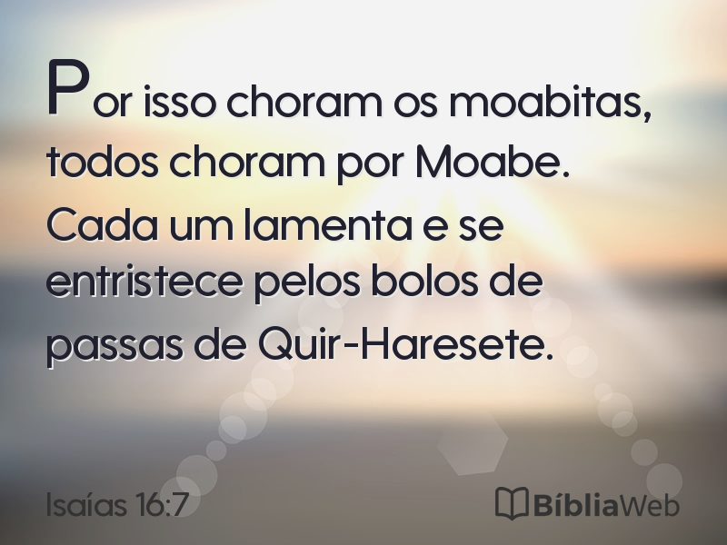 Isaías 16:7 em imagem para compartilhar