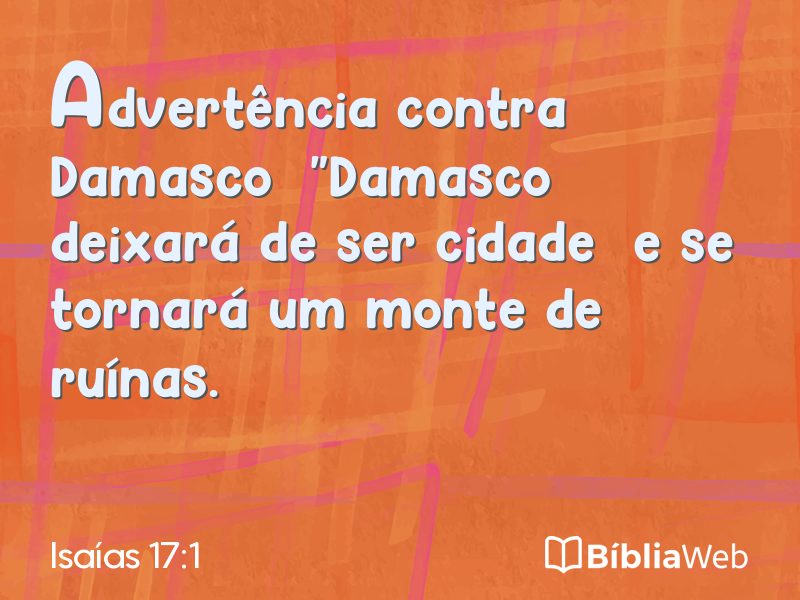 Isaías 17:1 em imagem para compartilhar