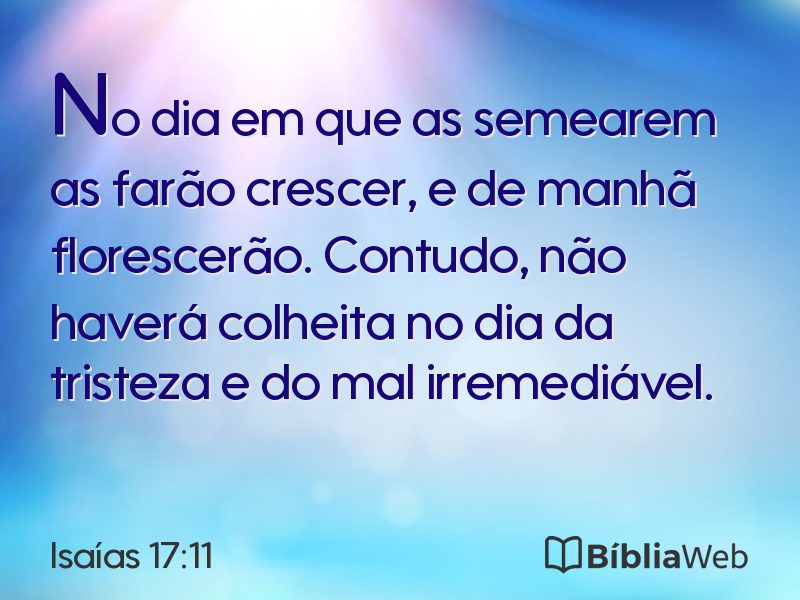 Isaías 17:11 em imagem para compartilhar