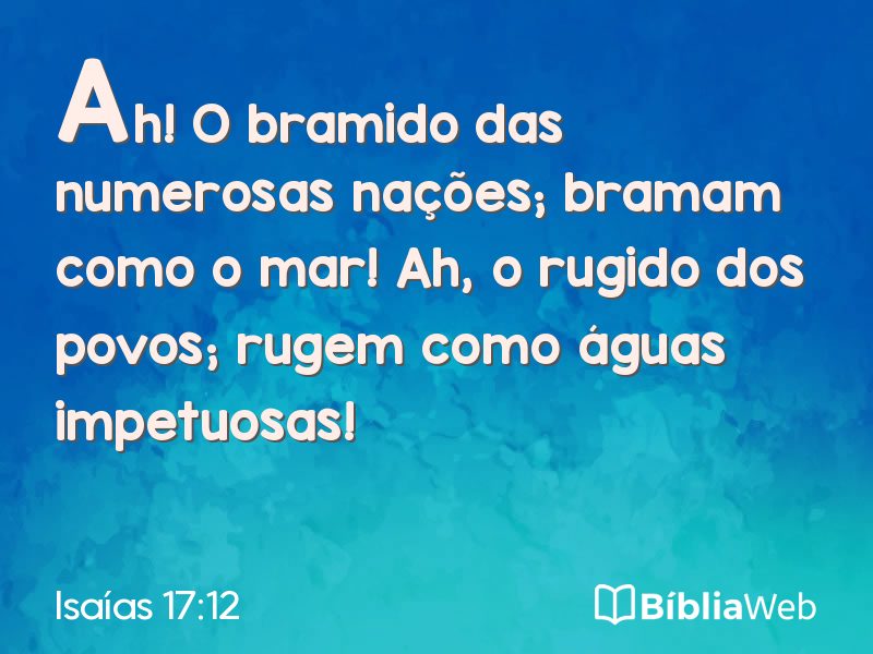 Isaías 17:12 em imagem para compartilhar
