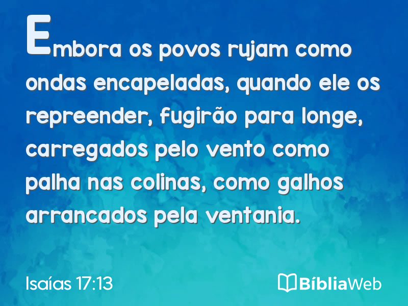 Isaías 17:13 em imagem para compartilhar