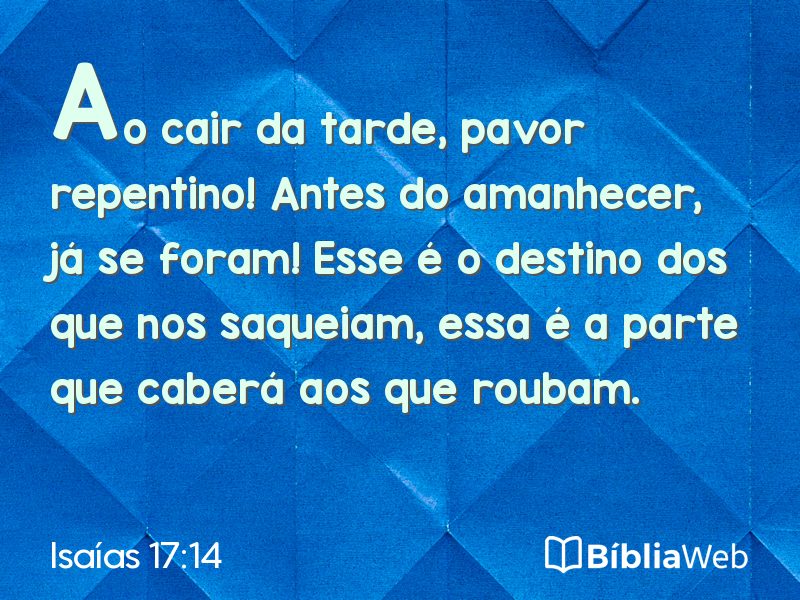 Isaías 17:14 em imagem para compartilhar