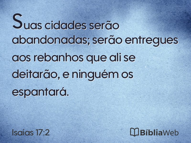 Isaías 17:2 em imagem para compartilhar