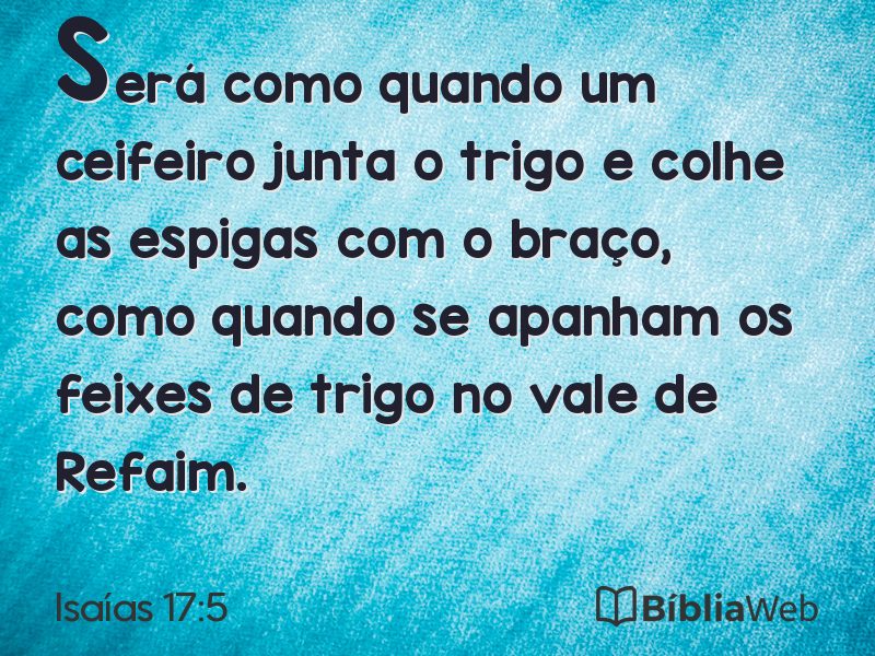 Isaías 17:5 em imagem para compartilhar
