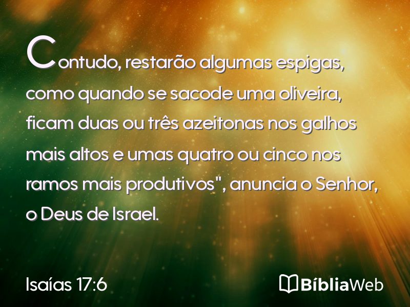 Isaías 17:6 em imagem para compartilhar