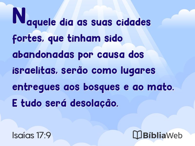 Isaías 17:9 em imagem para compartilhar