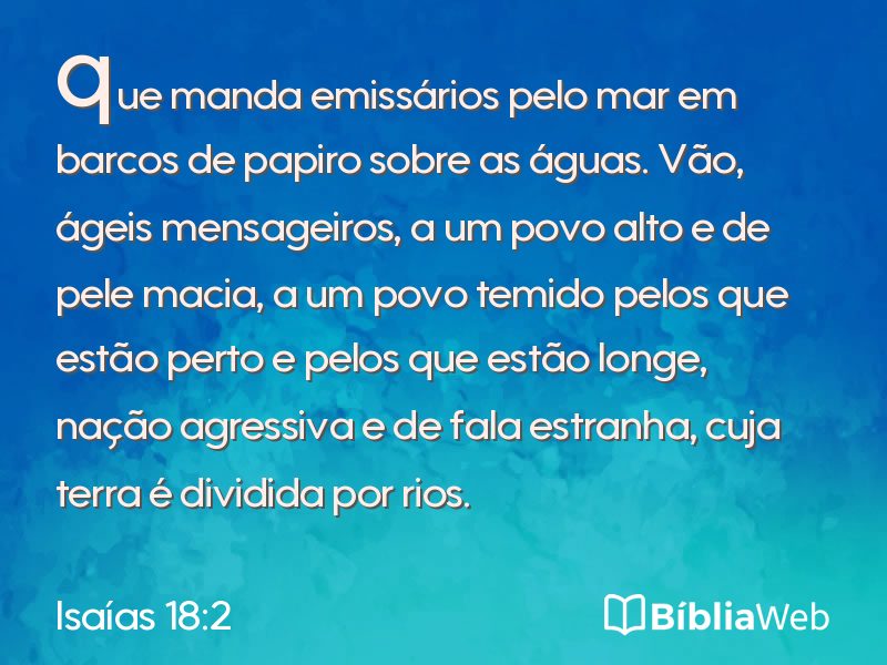 Isaías 18:2 em imagem para compartilhar