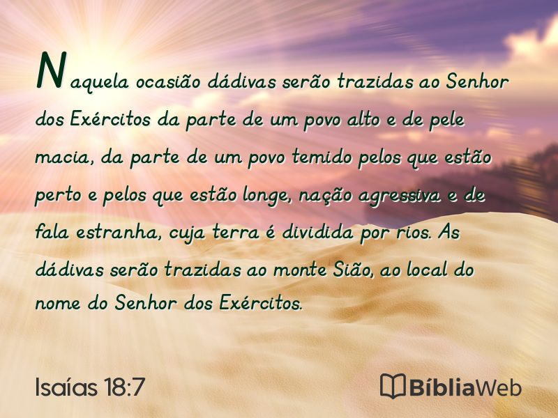 Isaías 18:7 em imagem para compartilhar