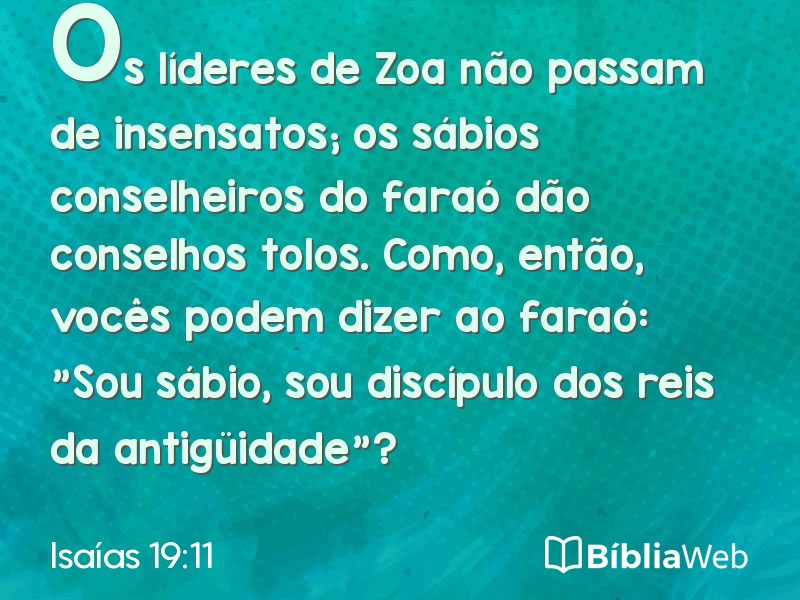 Isaías 19:11 em imagem para compartilhar