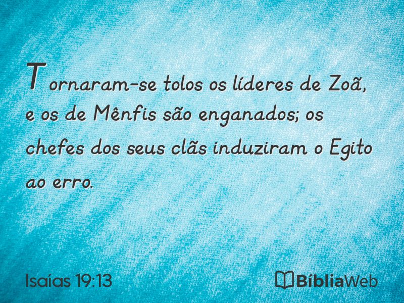 Isaías 19:13 em imagem para compartilhar