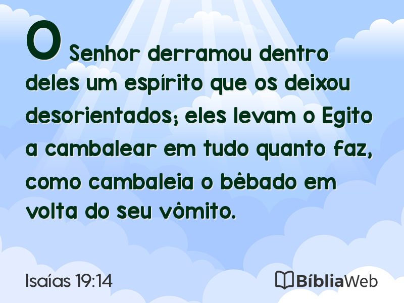 Isaías 19:14 em imagem para compartilhar