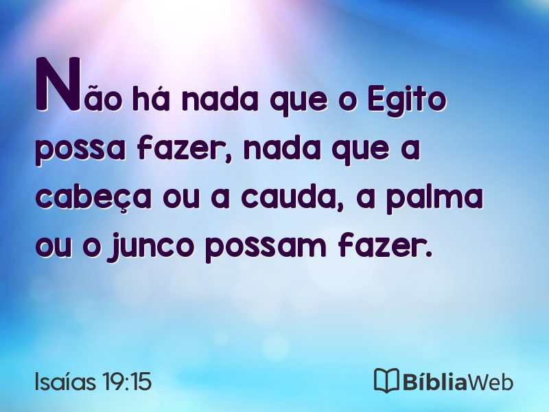 Isaías 19:15 em imagem para compartilhar
