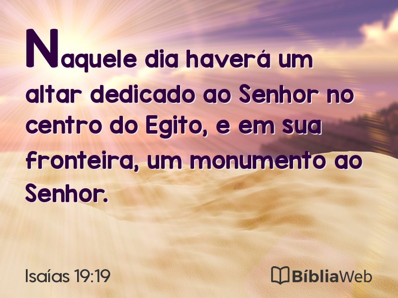 Isaías 19:19 em imagem para compartilhar
