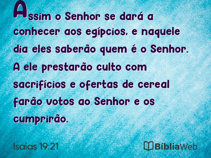 Isaías 19:21 em imagem para compartilhar