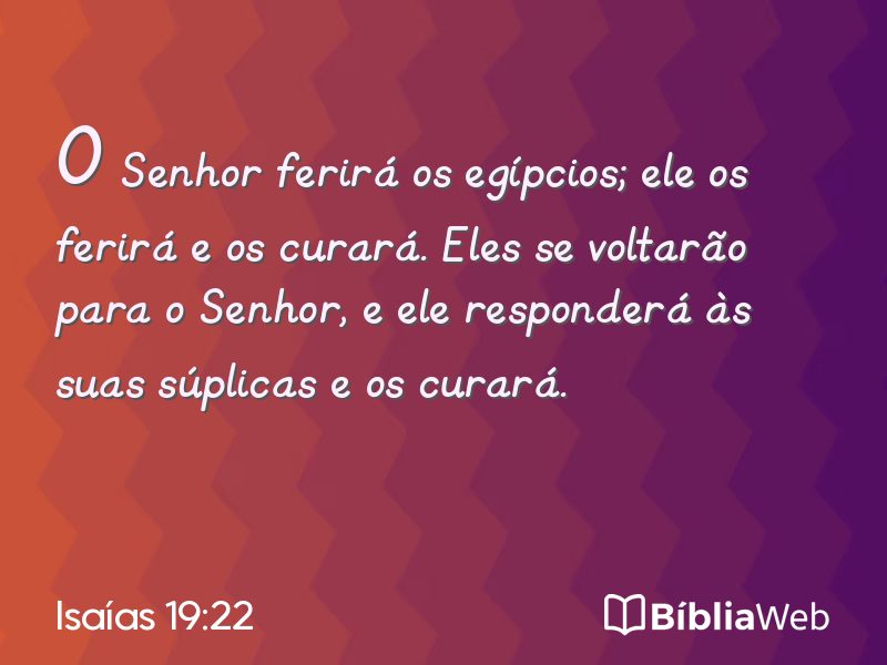 Isaías 19:22 em imagem para compartilhar
