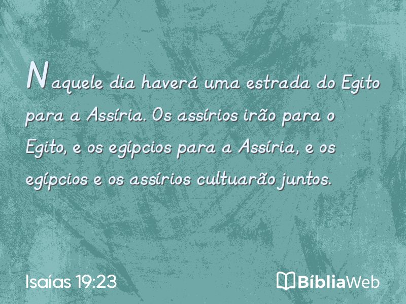 Isaías 19:23 em imagem para compartilhar