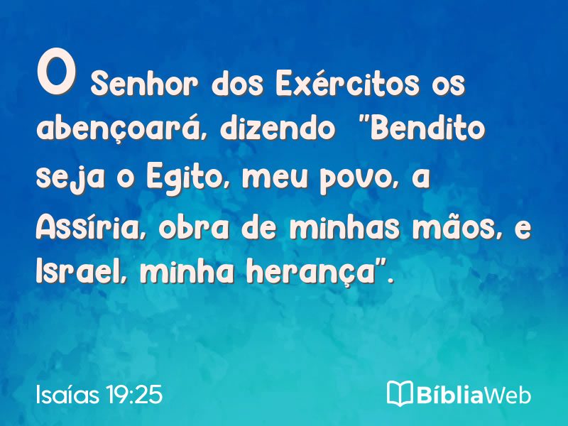 Isaías 19:25 em imagem para compartilhar
