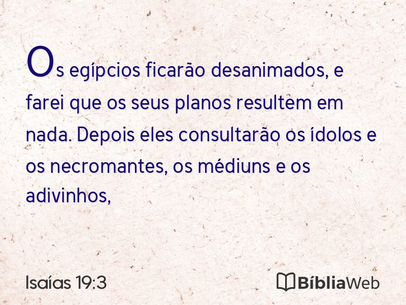 Isaías 19:3 em imagem para compartilhar