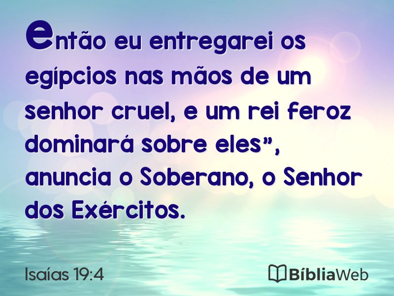 Isaías 19:4 em imagem para compartilhar