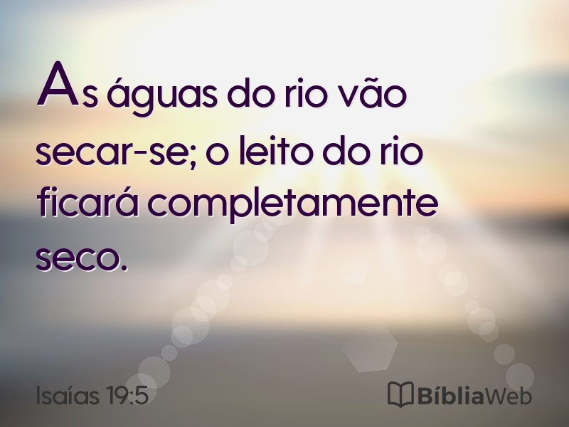 Isaías 19:5 em imagem para compartilhar