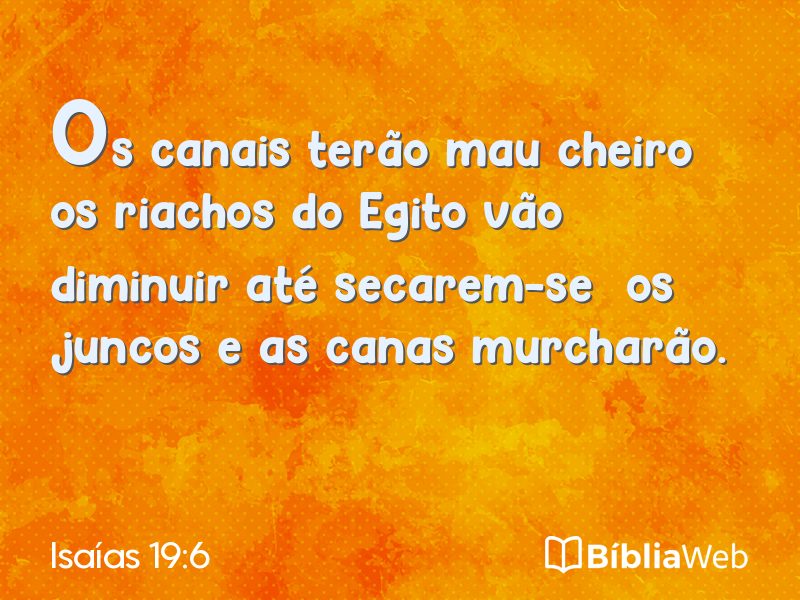 Isaías 19:6 em imagem para compartilhar