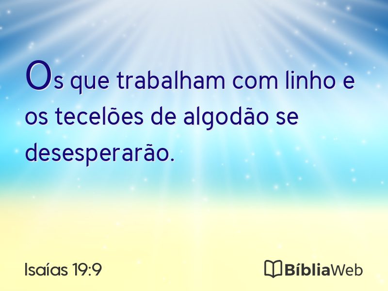 Isaías 19:9 em imagem para compartilhar