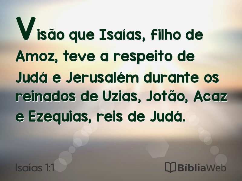 Isaías 1:1 em imagem para compartilhar
