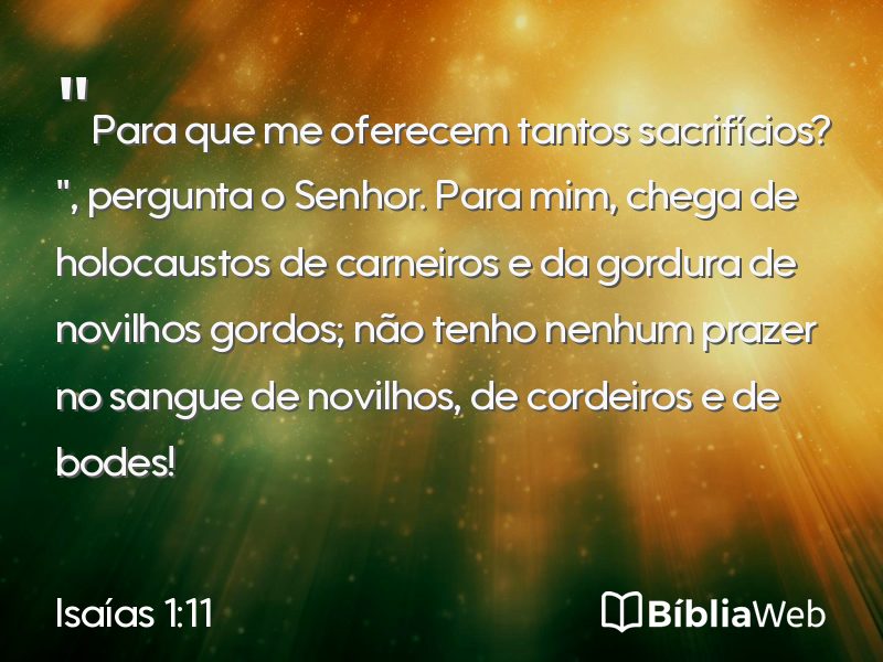 Isaías 1:11 em imagem para compartilhar