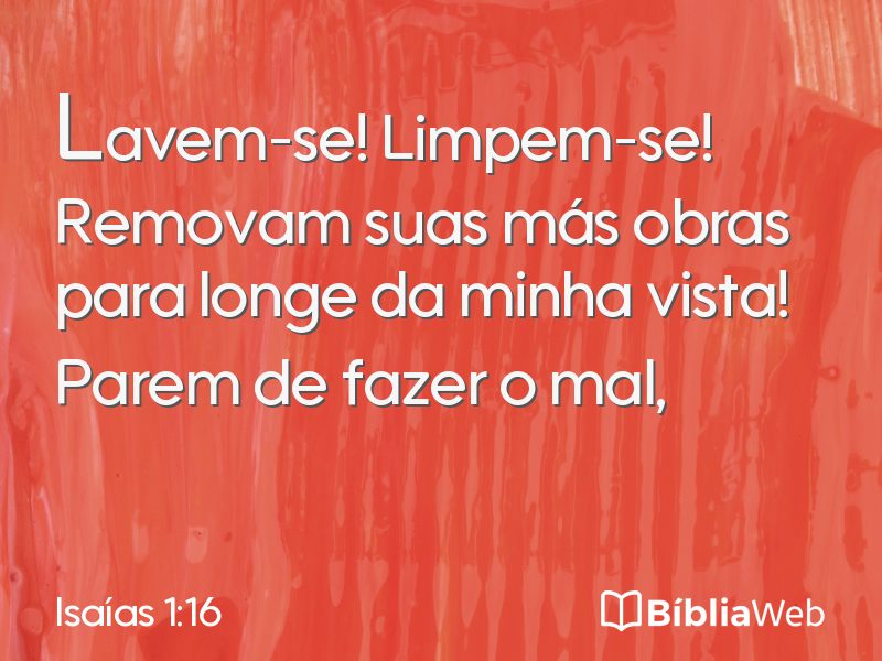Isaías 1:16 em imagem para compartilhar