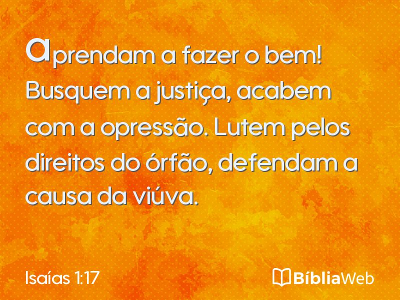 Isaías 1:17 em imagem para compartilhar