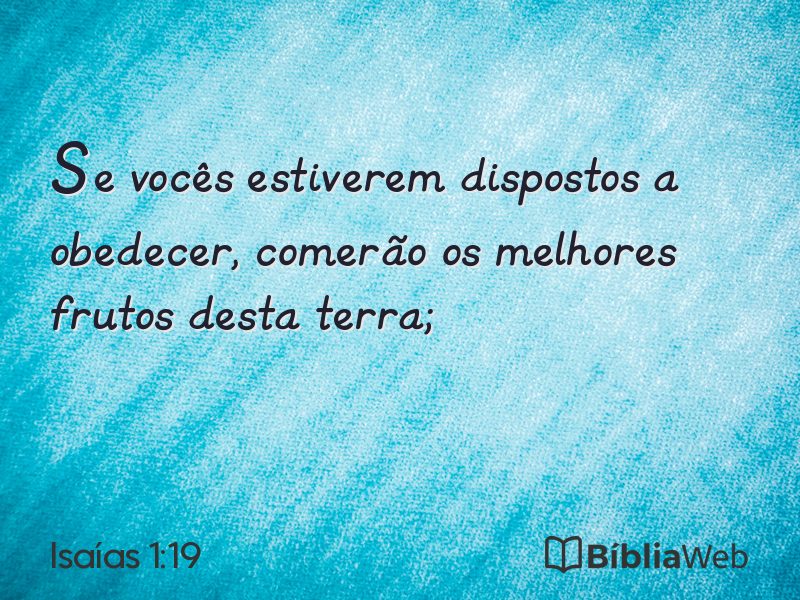 Isaías 1:19 em imagem para compartilhar