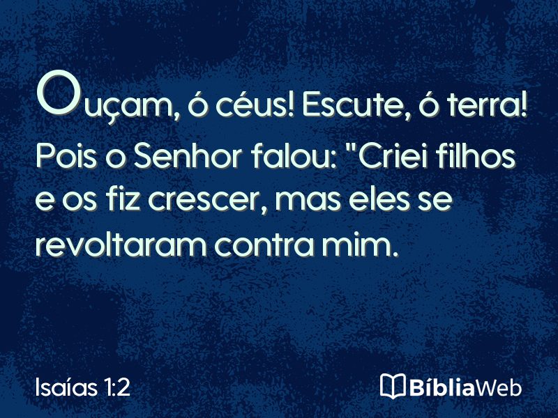 Isaías 1:2 em imagem para compartilhar