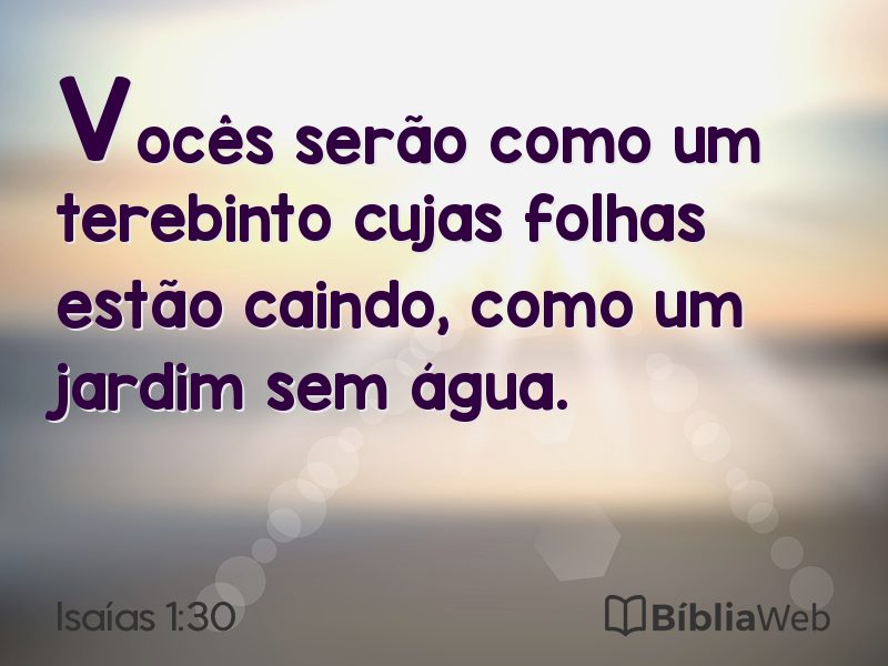 Isaías 1:30 em imagem para compartilhar