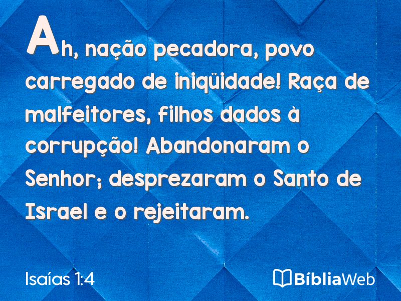 Isaías 1:4 em imagem para compartilhar