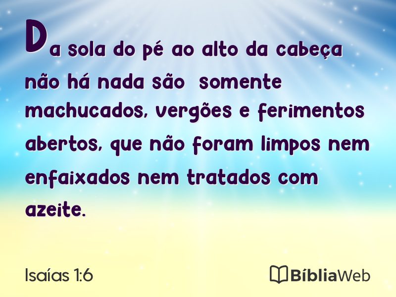 Isaías 1:6 em imagem para compartilhar
