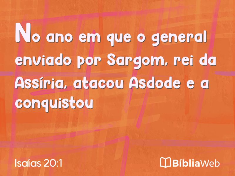 Isaías 20:1 em imagem para compartilhar