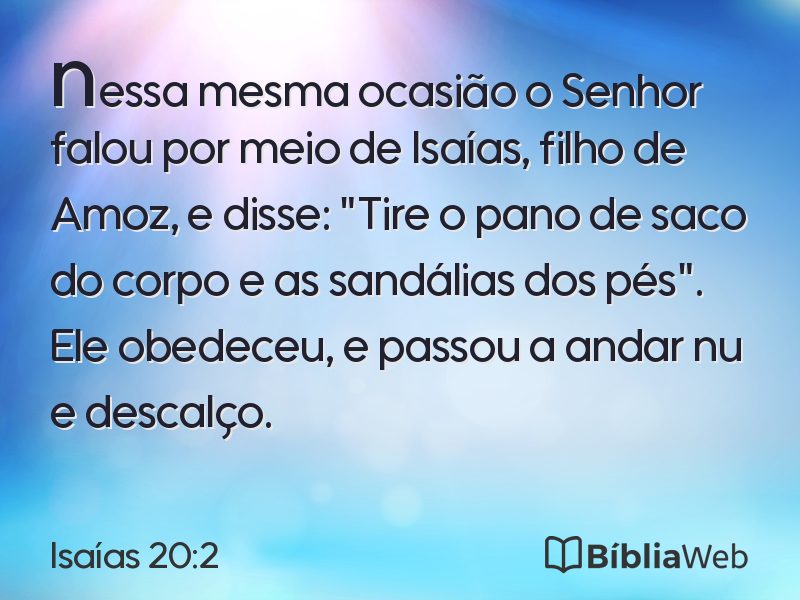 Isaías 20:2 em imagem para compartilhar