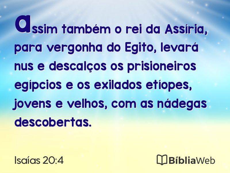 Isaías 20:4 em imagem para compartilhar