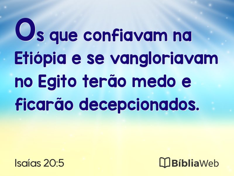 Isaías 20:5 em imagem para compartilhar