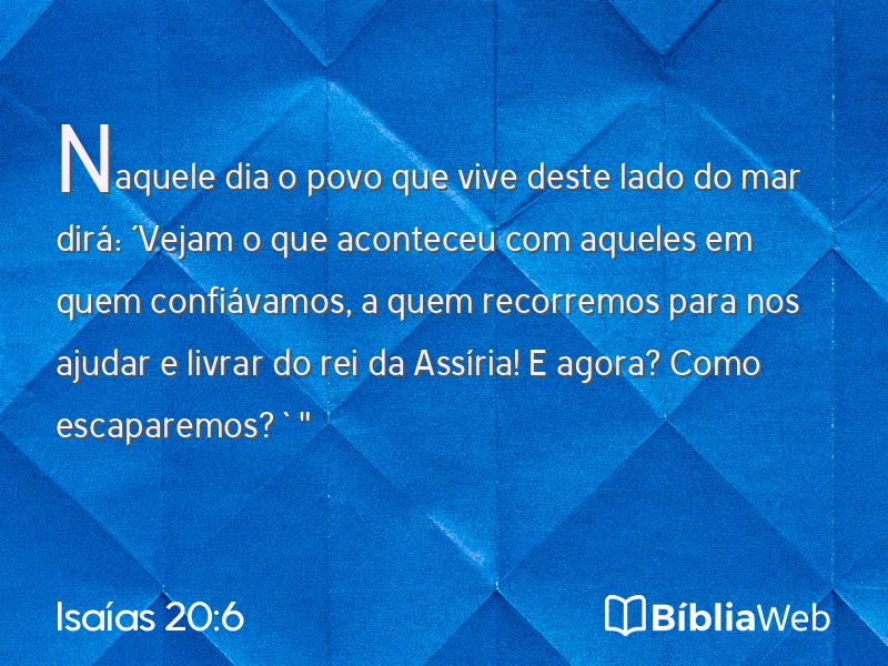 Isaías 20:6 em imagem para compartilhar